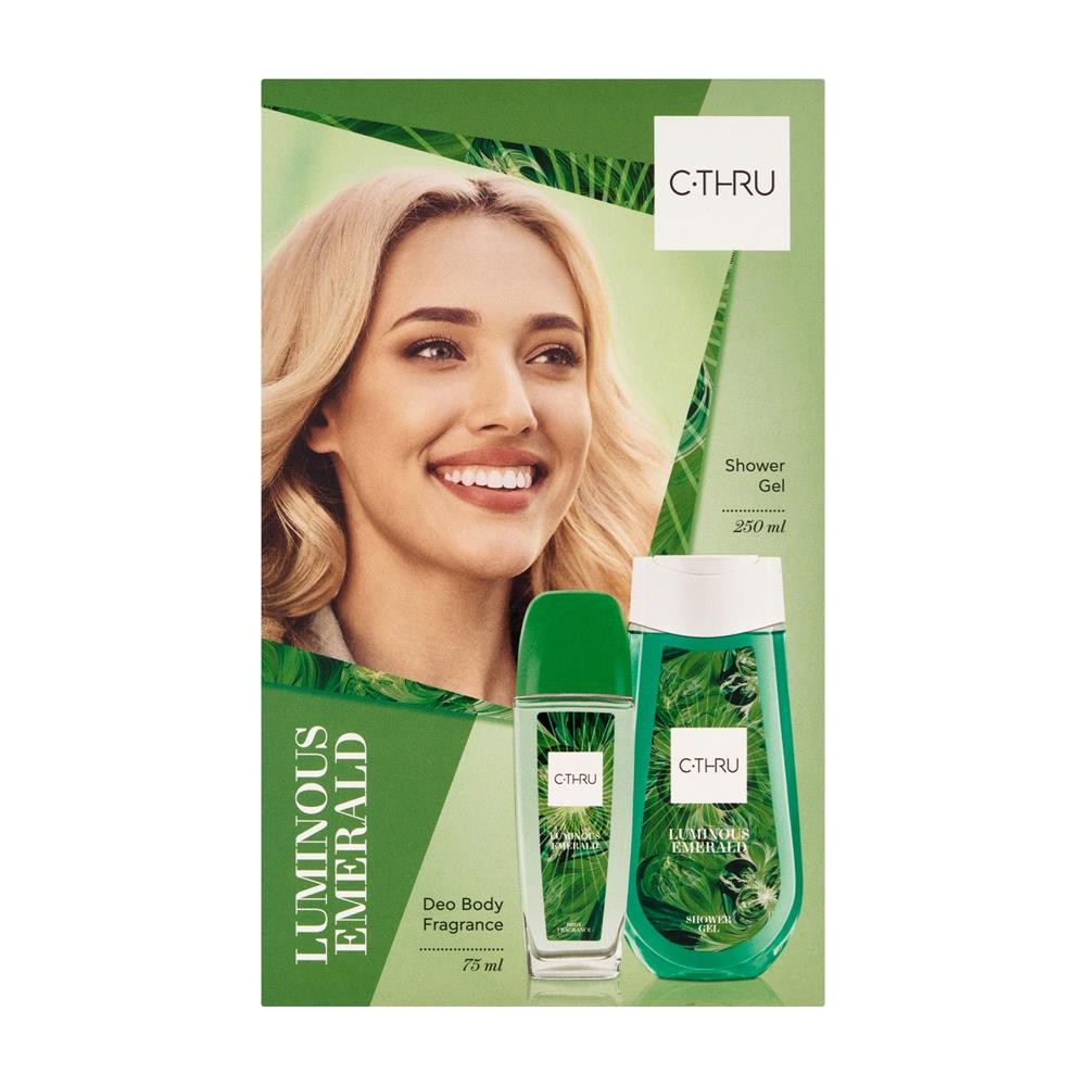 290029 C-THRU ZESTAW PREZENTOWY DNS 75ML+ŻEL 250ML LUMINOUS EMERALD 5900536354682