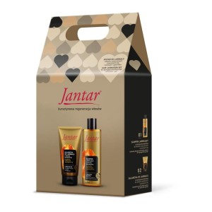 JANTAR ZESTAW PREZENTOWY SZAMPON 300ML+GALARETKA LAMINACJA