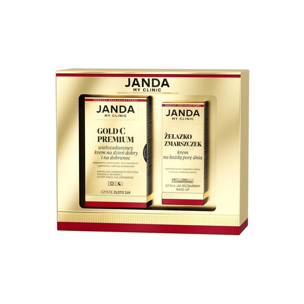 404662 JANDA MY CLINIC GOLD C PREMIUM ZESTAW PREZENTOWY KREM 50ML+KREM 30ML ŻELAZKO 5905159911793