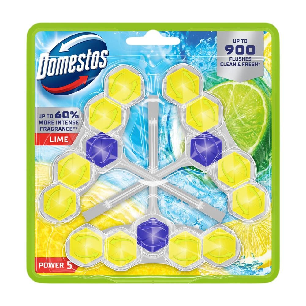 401815 DOMESTOS KOSZYK DO WC 50GX3 POWER 5 LIME 8720182903143