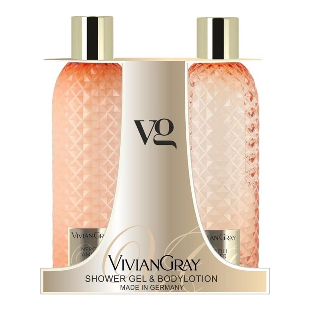 403402 VIVIAN GREY ZESTAW PREZENTOWY GEMSTONE NEROLI&amp;AMBER ŻEL POD PRYSZNIC+KREM DO CIAŁA 4250120735092