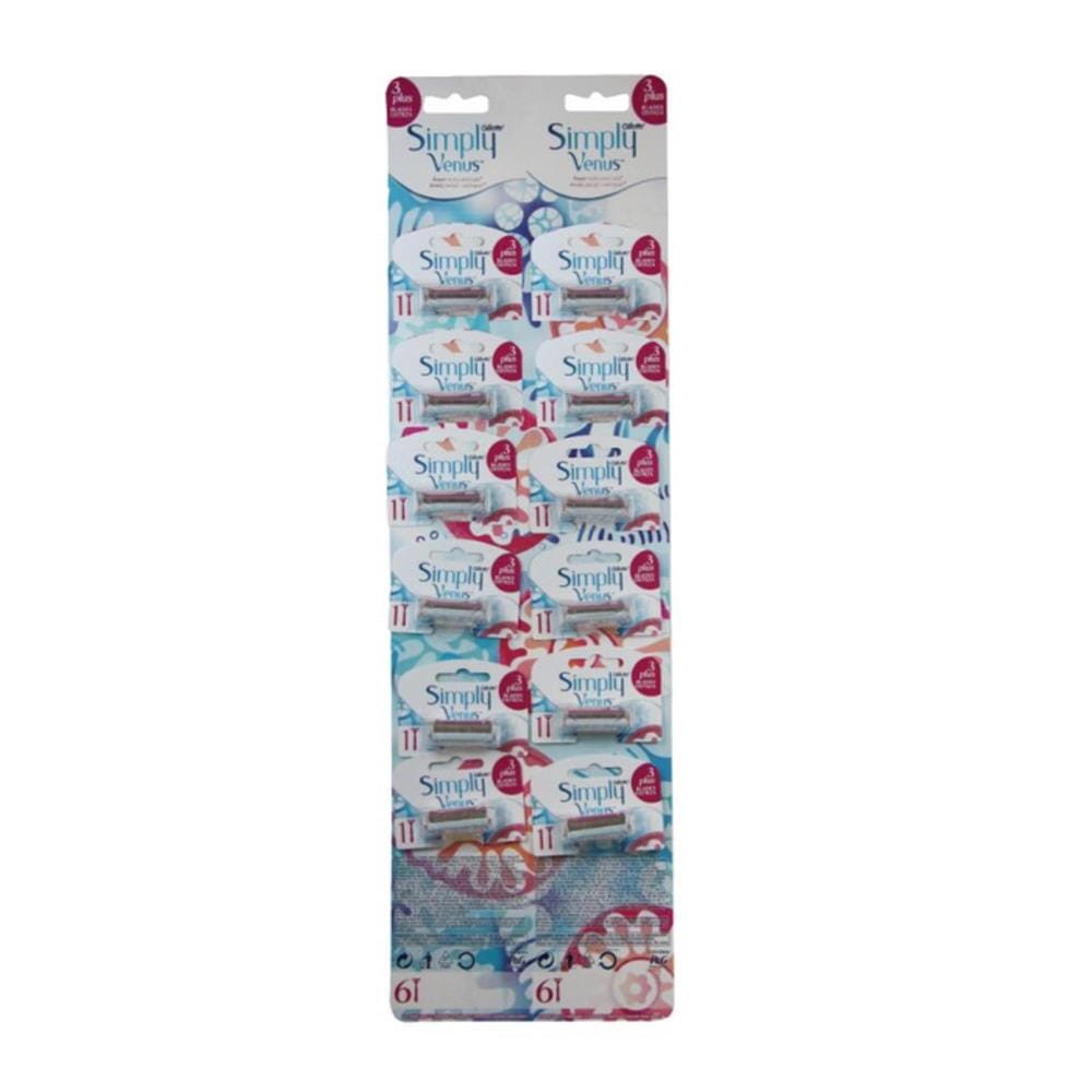 239546 GILLETTE MASZYNKA DO GOLENIA JEDNOCZĘŚCIOWA VENUS 3 SIMPLY PLUS 12 SZT. 7702018018178