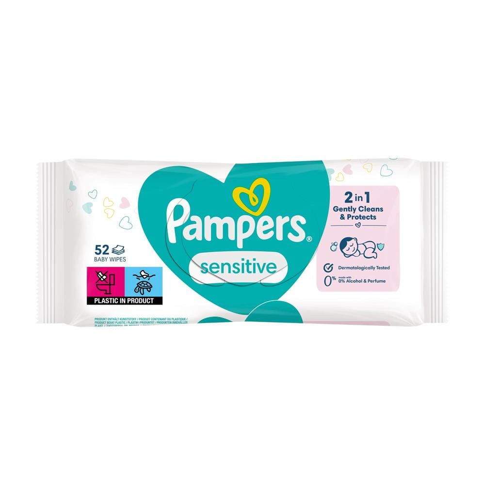 401572 PAMPERS CHUSTECZKI DLA DZIECI ZAPAS 52 SZT. SENSITIVE 8001841041391