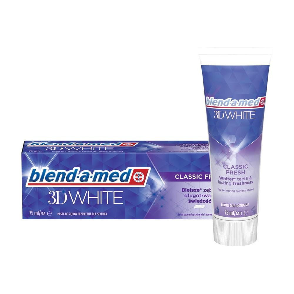 287228 BLEND-A-MED PASTA DO ZĘBÓW  75ML 3D WHITE CLASSIC FRESH 8006540792971
