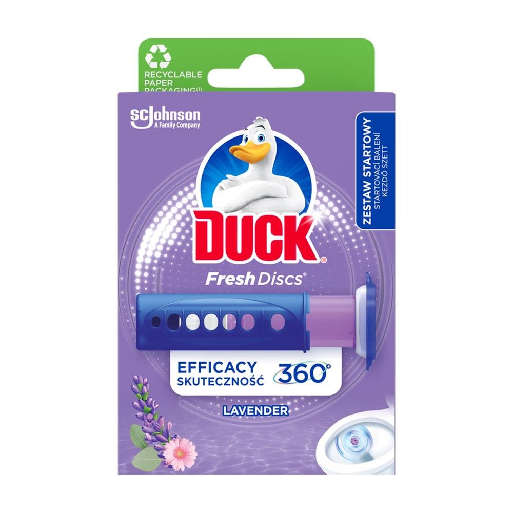 297822 DUCK KRĄŻEK ŻELOWY DO WC FRESH DISCS ACTIVE DOZOWNIK DISC LAVENDER 6 SZT. 5000204339079