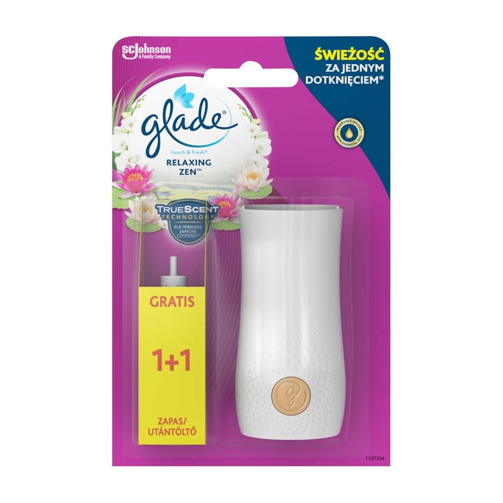 297821 GLADE TOUCH&amp;FRESH ODŚWIEŻACZ URZĄDZENIE.X2 RELAXING ZEN 2X10ML 5000204081299
