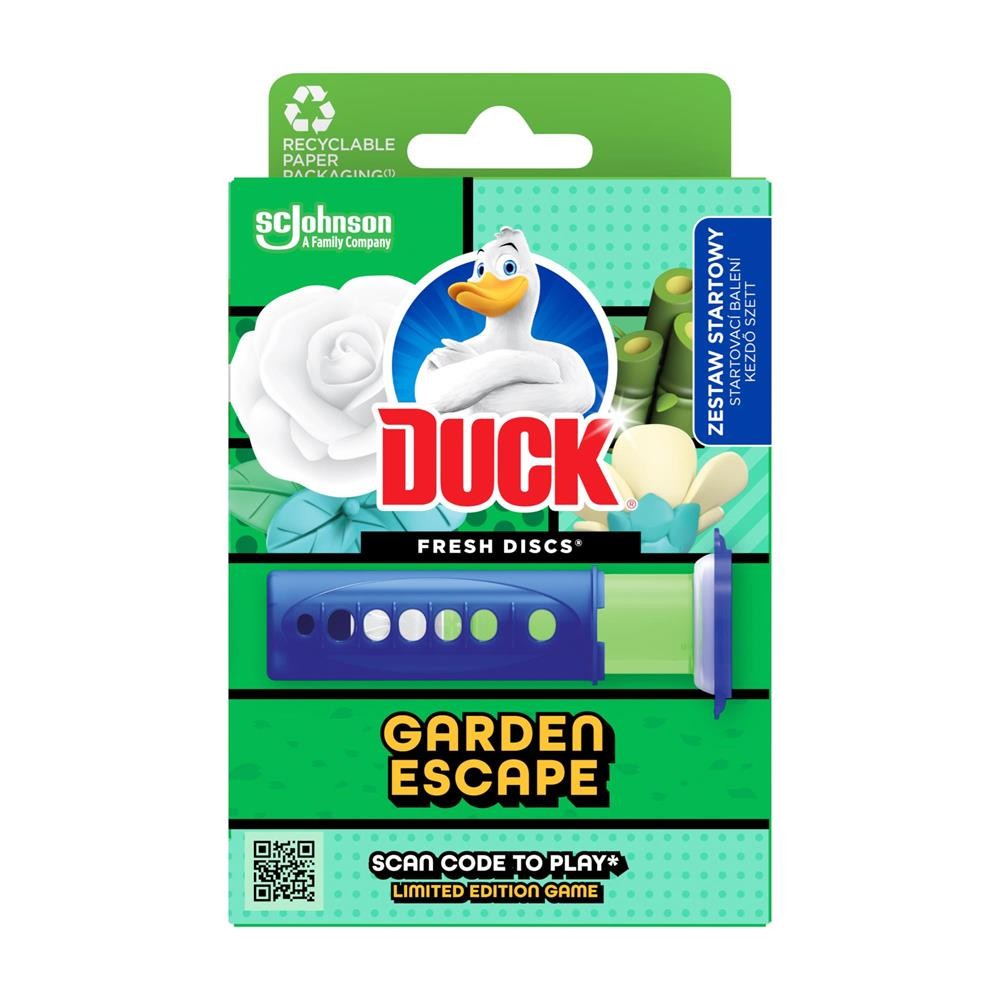 403425 DUCK KRĄŻEK ŻELOWY DO WC FRESH DISCS ACTIVE DOZOWNIK DISC GARDEN ESCAPE 6 SZT. 5000204345148