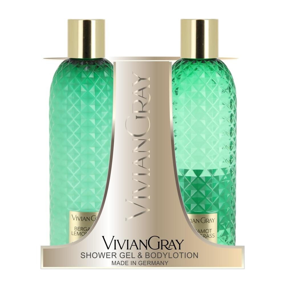 403407 VIVIAN GREY ZESTAW PREZENTOWY GEMSTONE BERGAMOT&amp;LEMONGRASS ŻEL POD PRYSZNIC+KREM DO CIAŁA 4250120735498