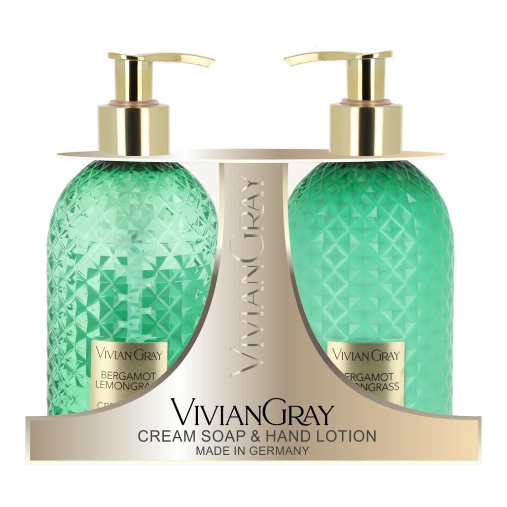 403406 VIVIAN GREY ZESTAW PREZENTOWY GEMSTONE BERGAMOT&amp;LEMONGRASS MYDŁO W PŁYNIE+BALSAM DO RĄK 4250120735481