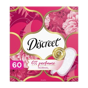DISCREET WKŁADKI HIGIENICZNE NO PERFUME NORMAL 60 SZT. 8001090162076