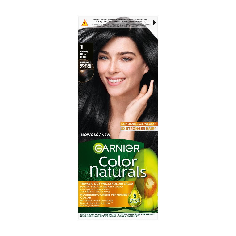 GARNIER COLOR NATURALS FARBA KOLORYZUJĄCA 1 CZARNY 3600540179609