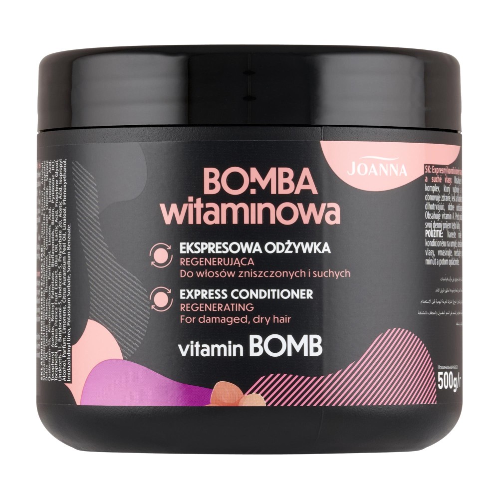405901 JOANNA BOMBA WITAMINOWA ODŻYWKA DO WŁOSÓW 500G REGENERUJĄCA ZNISZCZONE,SUCHE 5901018021481