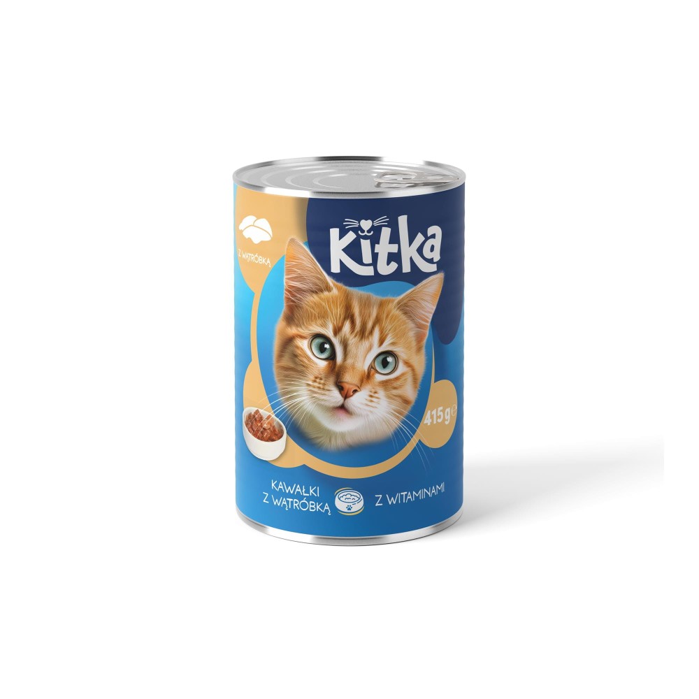 407780 KITKA KARMA DLA KOTÓW PUSZKA 415G KAWAŁKI Z WĄTRÓBKĄ Z WITAMINAMI 5901812751027