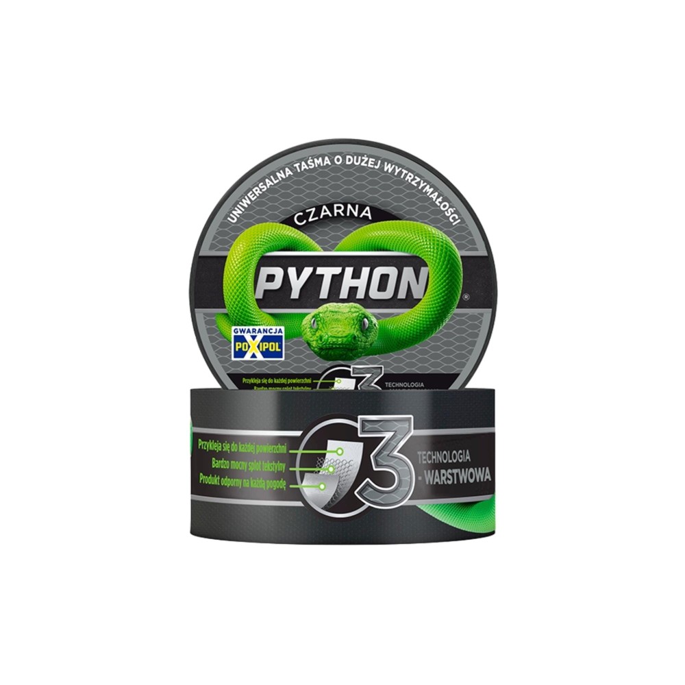 404930 PYTHON TAŚMA NAPRAWCZA CZARNA 48MMX9M 7730716000263