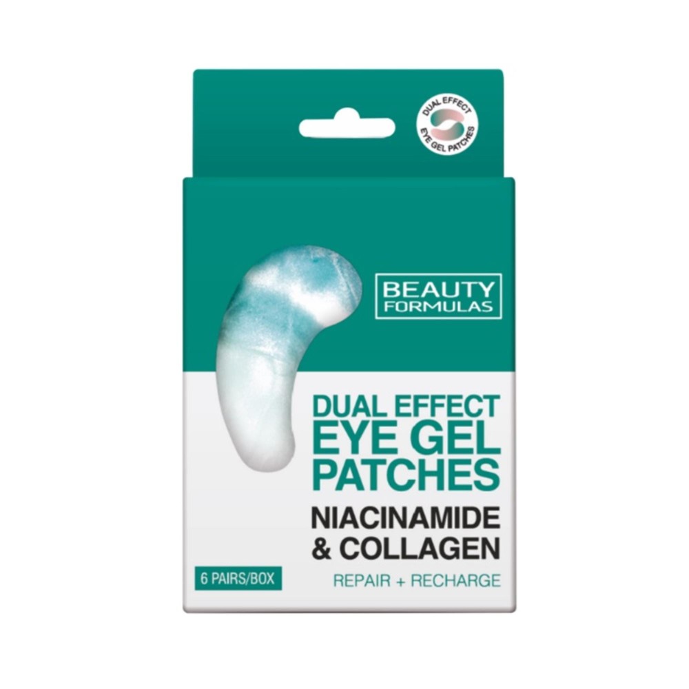 407019 BEAUTY FORMULAS PŁATKI POD OCZY ŻELOWE NIACINAMIDE&amp;COLLAGEN 6 PAR 5012251013888
