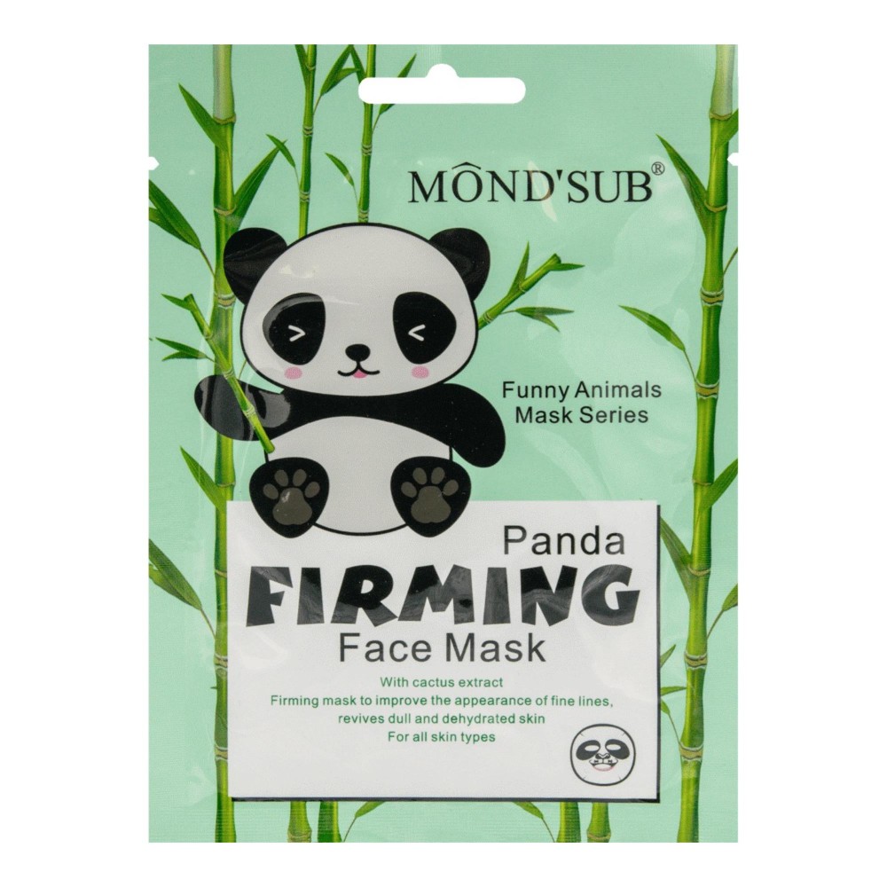 297868 MOND'SUB MASECZKA DO TWARZY W PŁACIE ANIMALS PANDA FIRMING UJĘDRNIAJĄCA 24ML 5903794194779