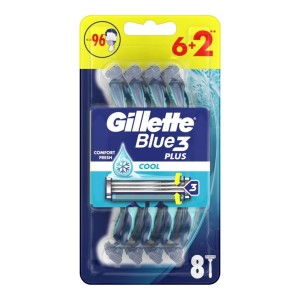 GILLETTE MASZYNKA DO GOLENIA JEDNOCZĘŚCIOWA BLUE 3  6+2 SZT. COOL