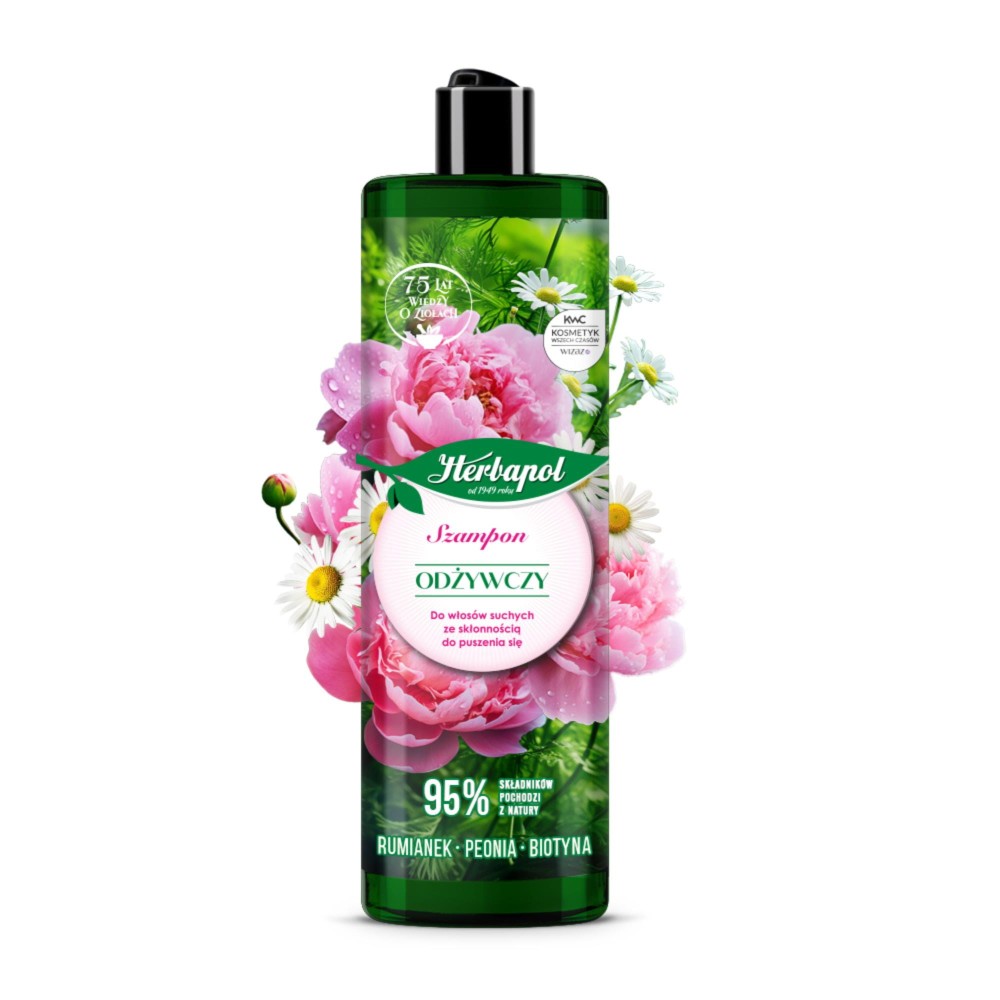 274212 HERBAPOL SZAMPON DO WŁOSÓW 400ML RUMIANEK&amp;PEONIA&amp;BIOTYNA ODŻYWCZY 5900956900674