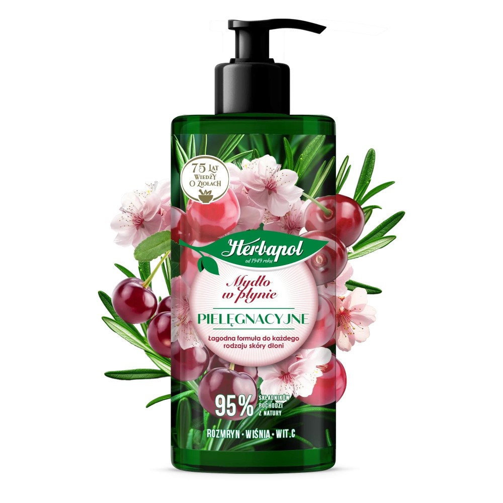 298774 HERBAPOL MYDŁO W PŁYNIE 390ML ROZMARYN&amp;amp;WIŚNIA&amp;amp;WIT.C PIELĘGNACYJNE 5900956901367