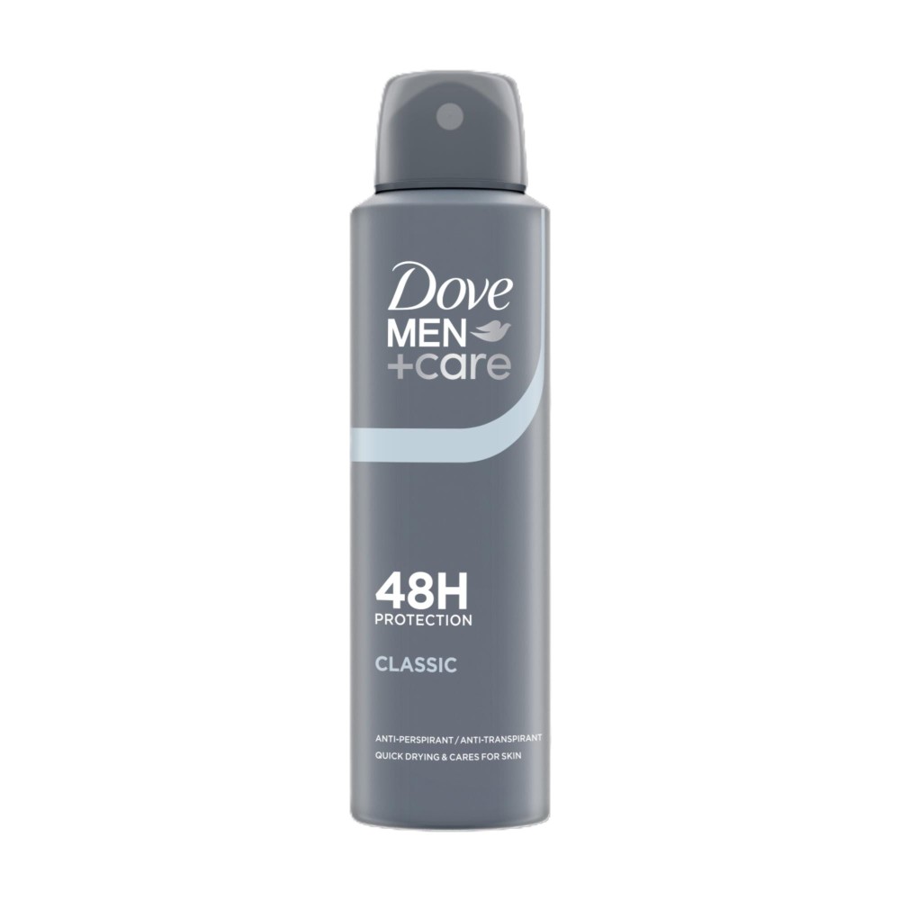 407387 DOVE DEZODORANT MEN SPRAY 150ML CLASSIC 48H 8720181570421