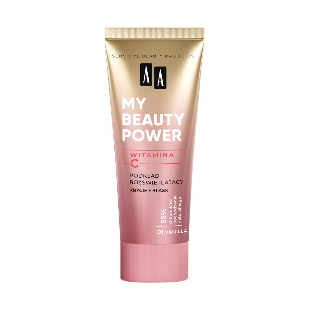 266077 AA PODKŁAD MY BEAUTY POWER WITAMINA C ROZŚWIETLAJĄCY 01 VANILLA 5900116081953