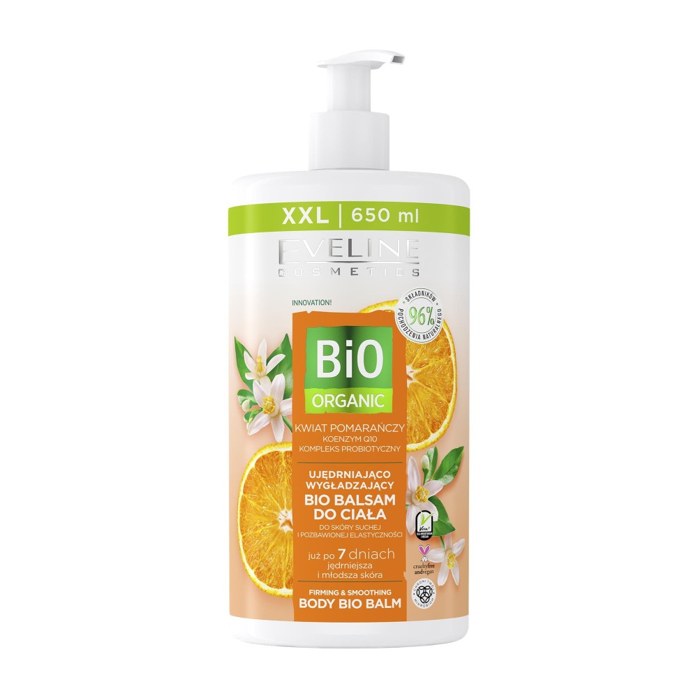 276773 EVELINE BIO ORGANIC BALSAM DO CIAŁA 650ML POMARAŃCZA UJĘDRNIAJĄCO-WYGŁADZAJĄCY 5903416043560