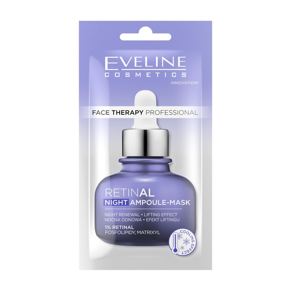 403571 EVELINE FACE THERAPY PROFESSIONAL AMPUŁKA-MASKA DO TWARZY 8ML RETINAL NOCNA ODNOWA 5903416058526