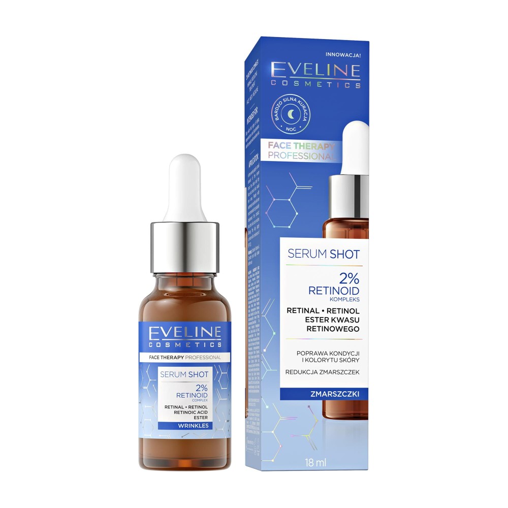 403575 EVELINE FACE THERAPY PROFESSIONAL SERUM SHOT DO TWARZY 18ML NZMARSZCZKI 2% RETINOID KOMPLEKS 5903416073734