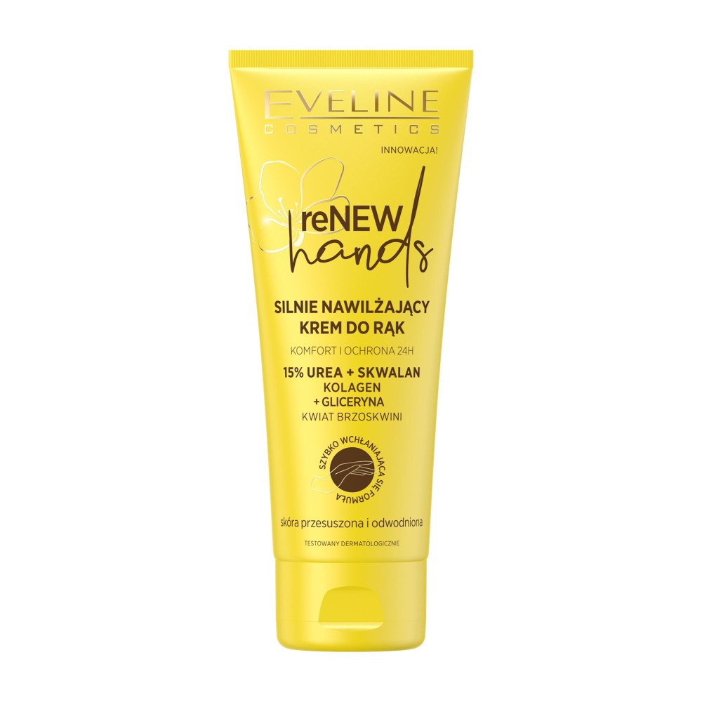 272716 EVELINE RENEW HANDS KREM DO RĄK 75ML SILNIE NAWILŻAJĄCY SKÓRA PRZESUSZONA I ODWODNIONA 5903416040194