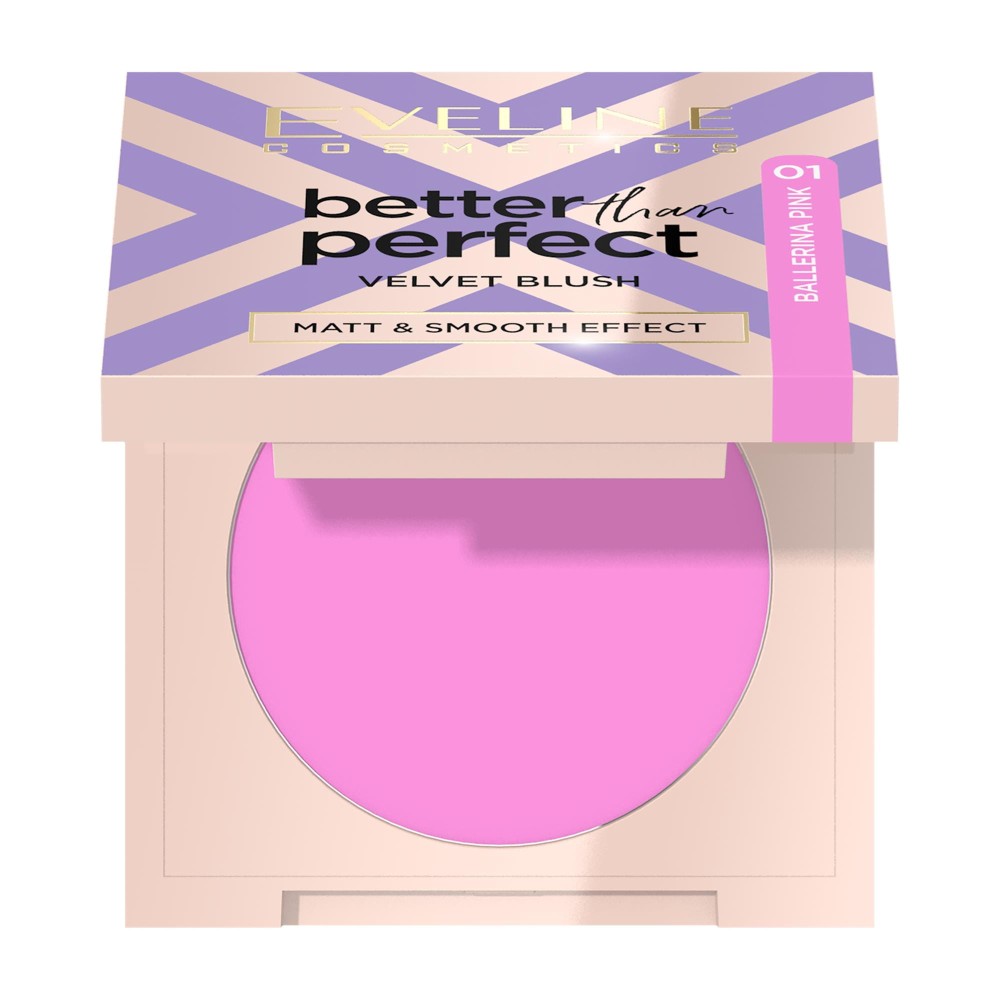 404217 EVELINE RÓŻ BETTER THAN PERFECT VELVET BLUSH 01 BALLERINA PINK 5903416074267