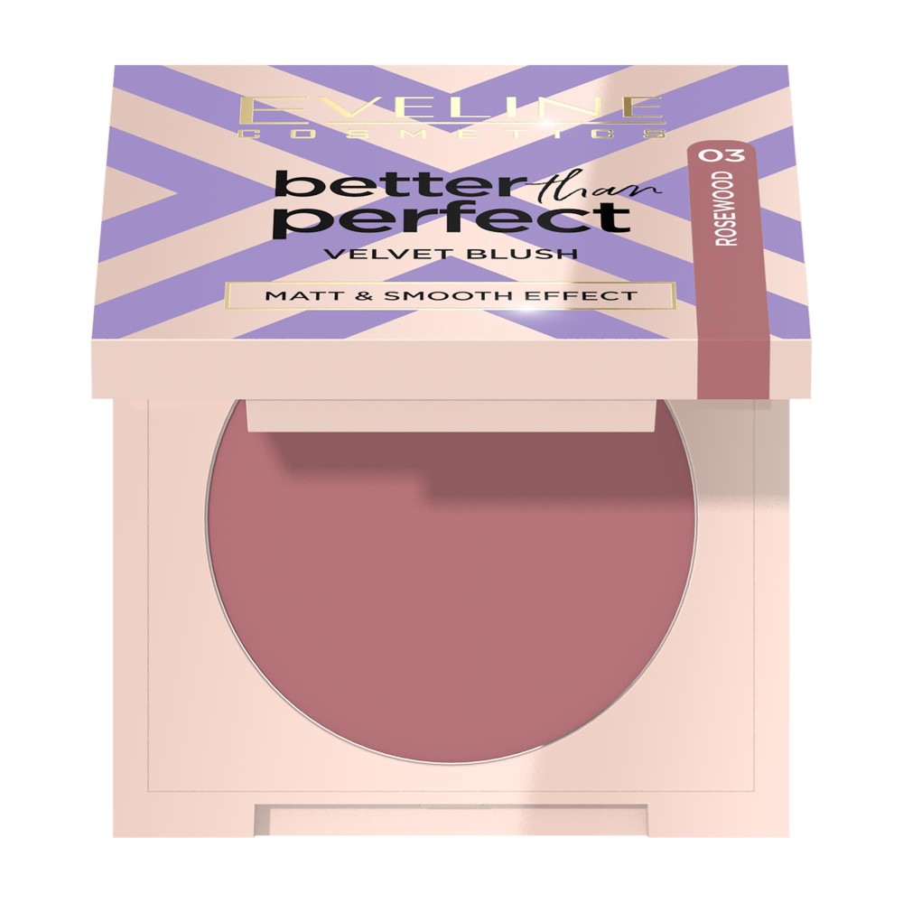 404219 EVELINE RÓŻ BETTER THAN PERFECT VELVET BLUSH 03 ROSEWOOD 5903416074281