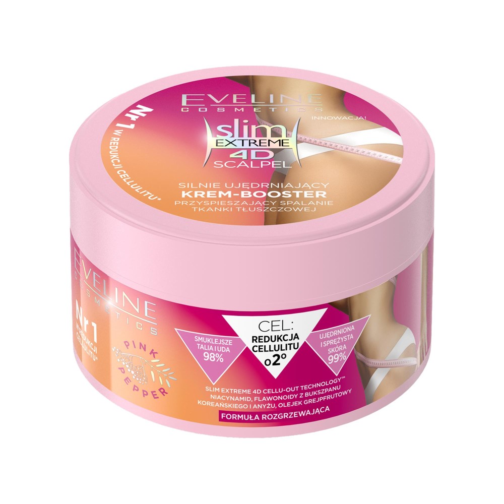 278727 EVELINE SLIM EXTREME 4D SCALPEL KREMBOOSTER DO CIAŁA 200ML SILNIE UJĘDRNIAJĄCY 5903416040095