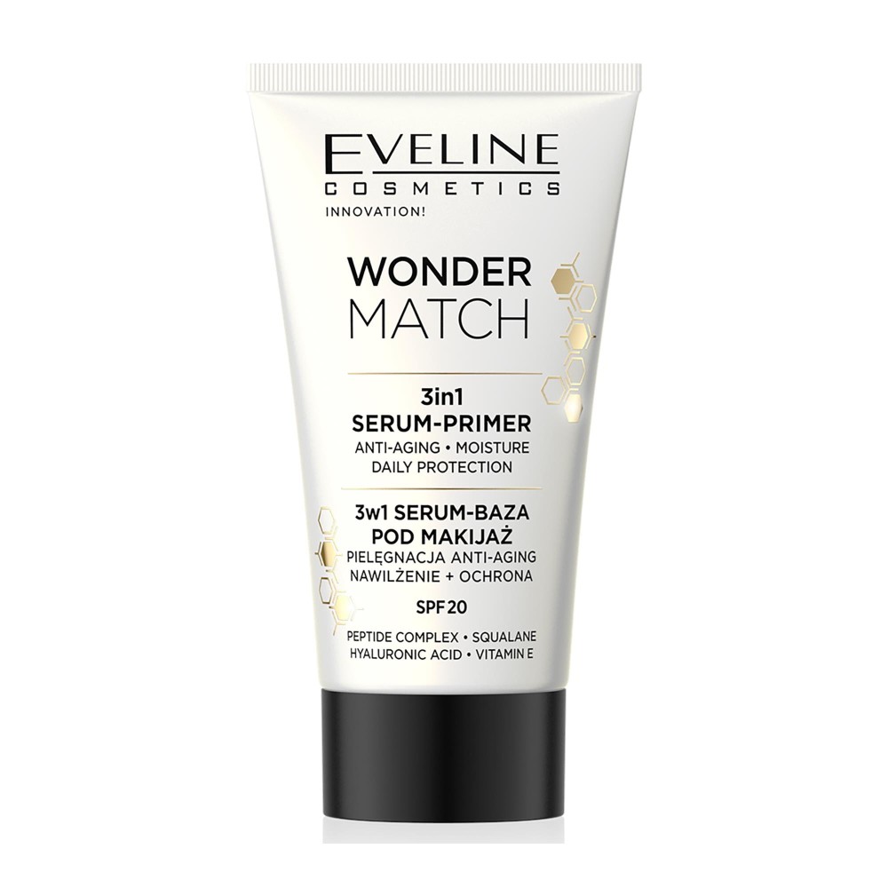 291228 EVELINE WONDER MATCH BAZA POD MAKIJAŻ 30ML 3W1 PIELĘGNACJA ANTI-AGING+NAWILŻENIE+OCHRONA 5903416059226