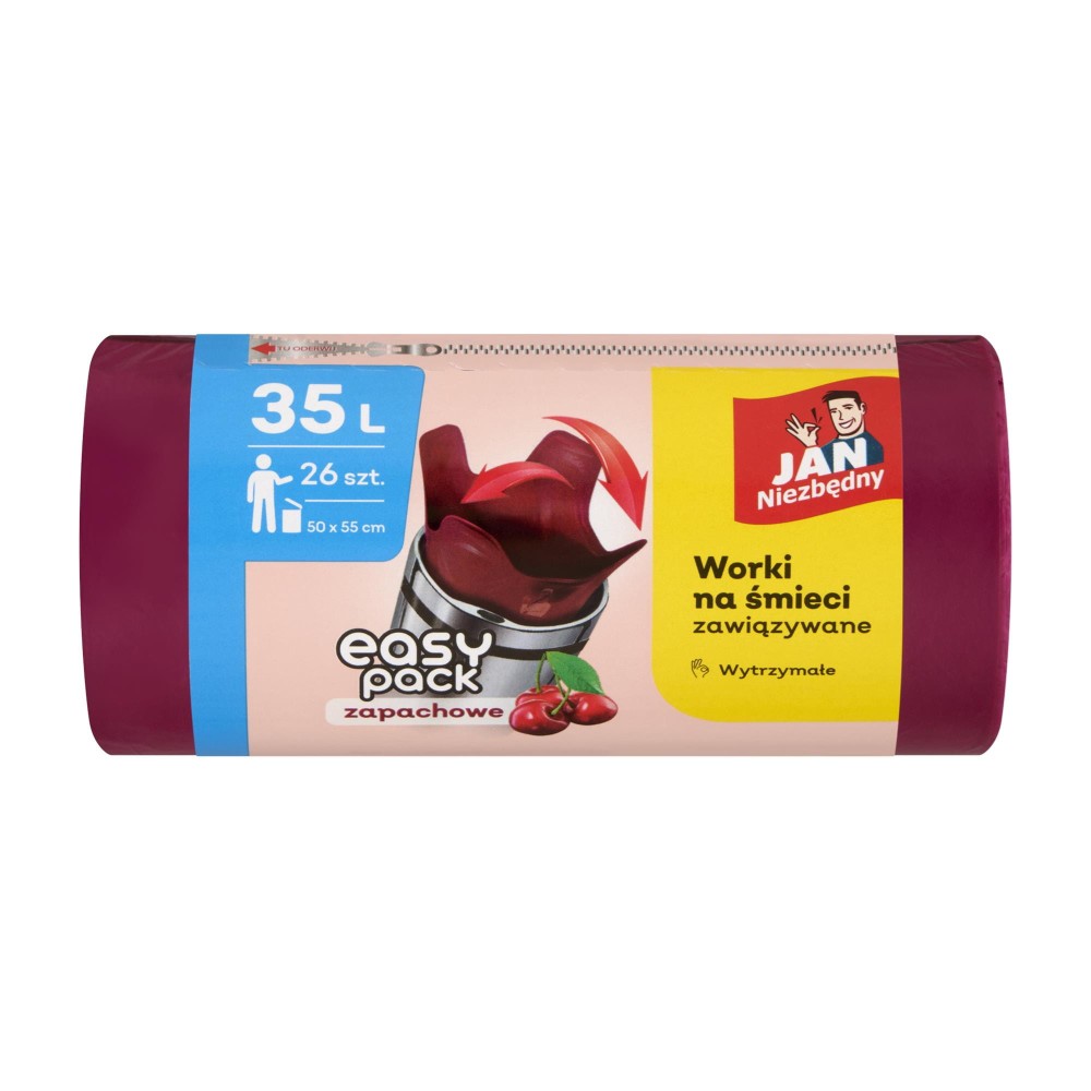 297219 JAN NIEZBĘDNY WORKI NA ŚMIECI HD EASY-PACK  35L (26) WIŚNIA 5900536357973