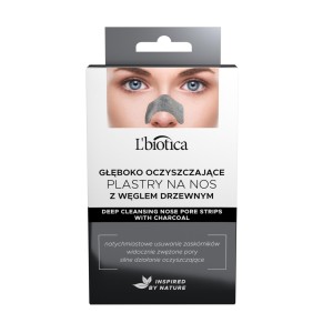 L'BIOTICA PLASTRY NA NOS GŁĘBOKO OCZYSZCZAJĄCE 3 SZT. WĘGIEL DRZEWNY