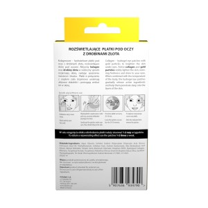 270771 L'BIOTICA PŁATKI POD OCZY 3X2 ROZŚWIETLAJĄCE Z DROBINAMI ZŁOTA 5907636934790