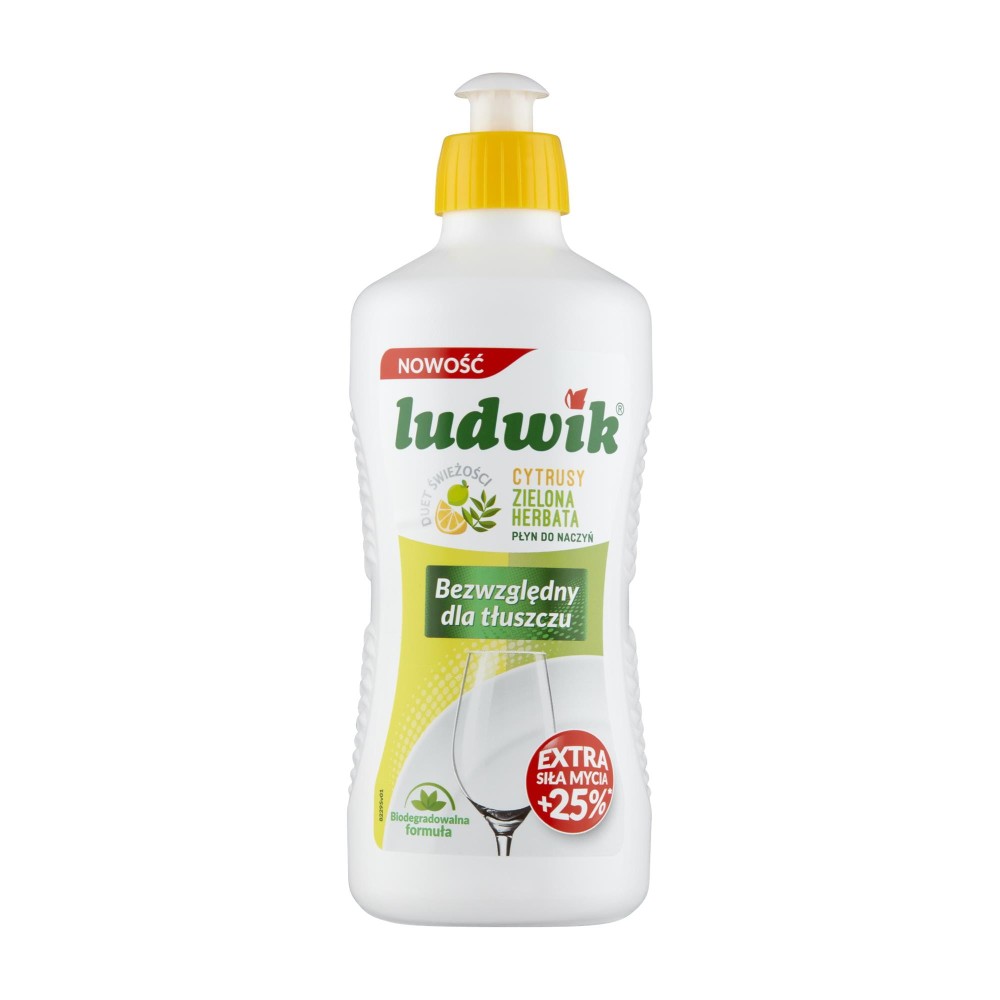 254527 LUDWIK PŁYN DO NACZYŃ 450G CYTRUSY I ZIELONA HERBATA 5900498028379