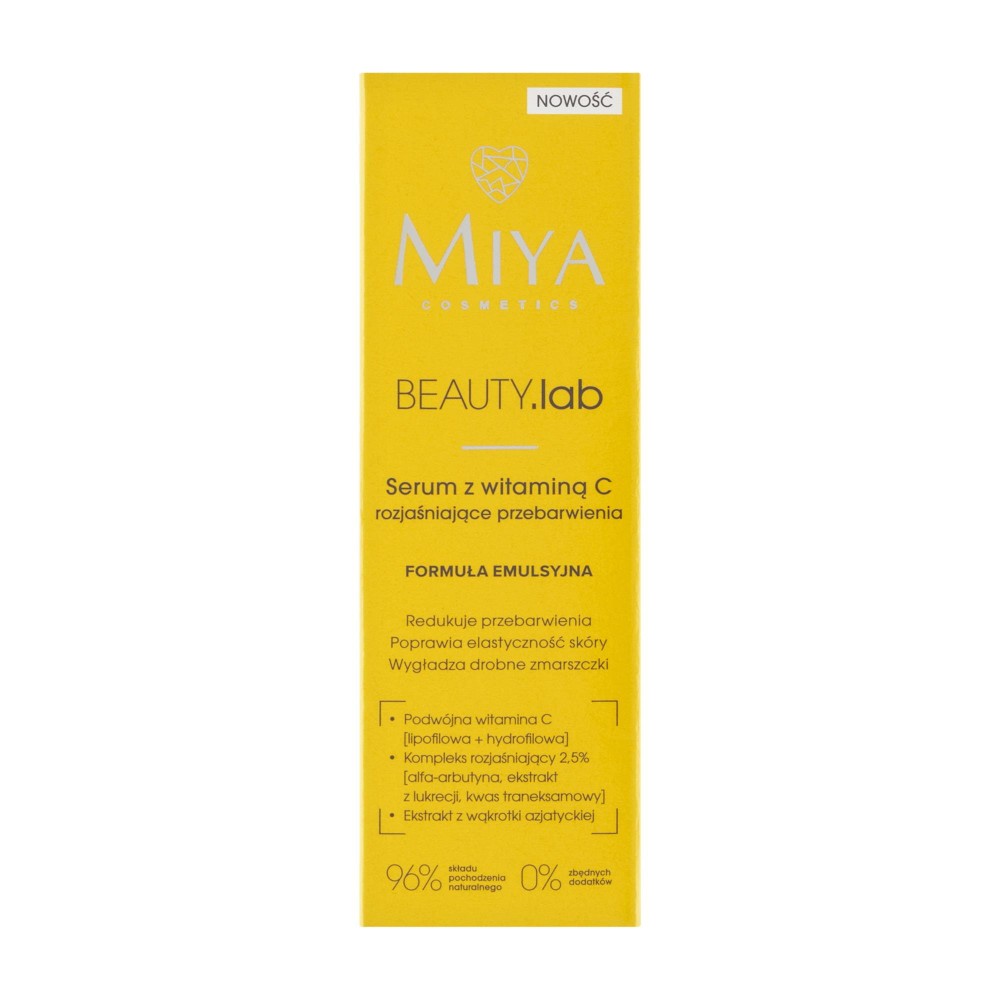 404412 MIYA BEAUTY.LAB SERUM DO TWARZY 30ML Z WITAMINĄ C ROZJAŚNIAJĄCE PRZEBARWIENIA 5904804151355
