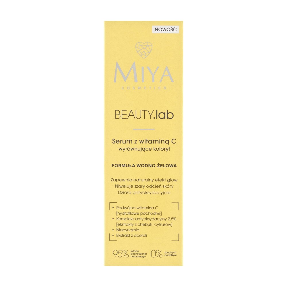 404411 MIYA BEAUTY.LAB SERUM DO TWARZY 30ML Z WITAMINĄ C WYRÓWNUJĄCE KOLORYT 5904804151201