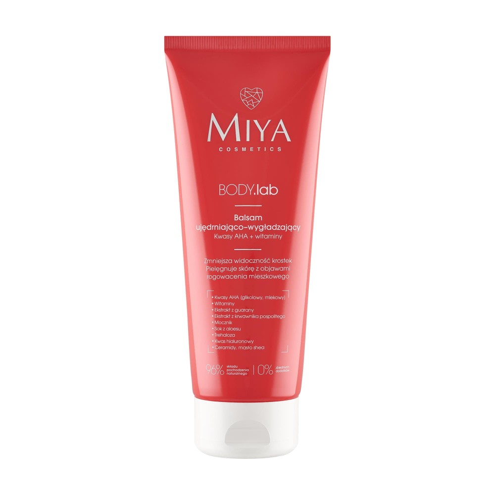 404415 MIYA BODY.LAB BALSAM DO CIAŁA 200ML UJĘDRNIAJĄCO-WYGŁADZAJĄCY KWASY AHA+WITAMINY 5904804151164