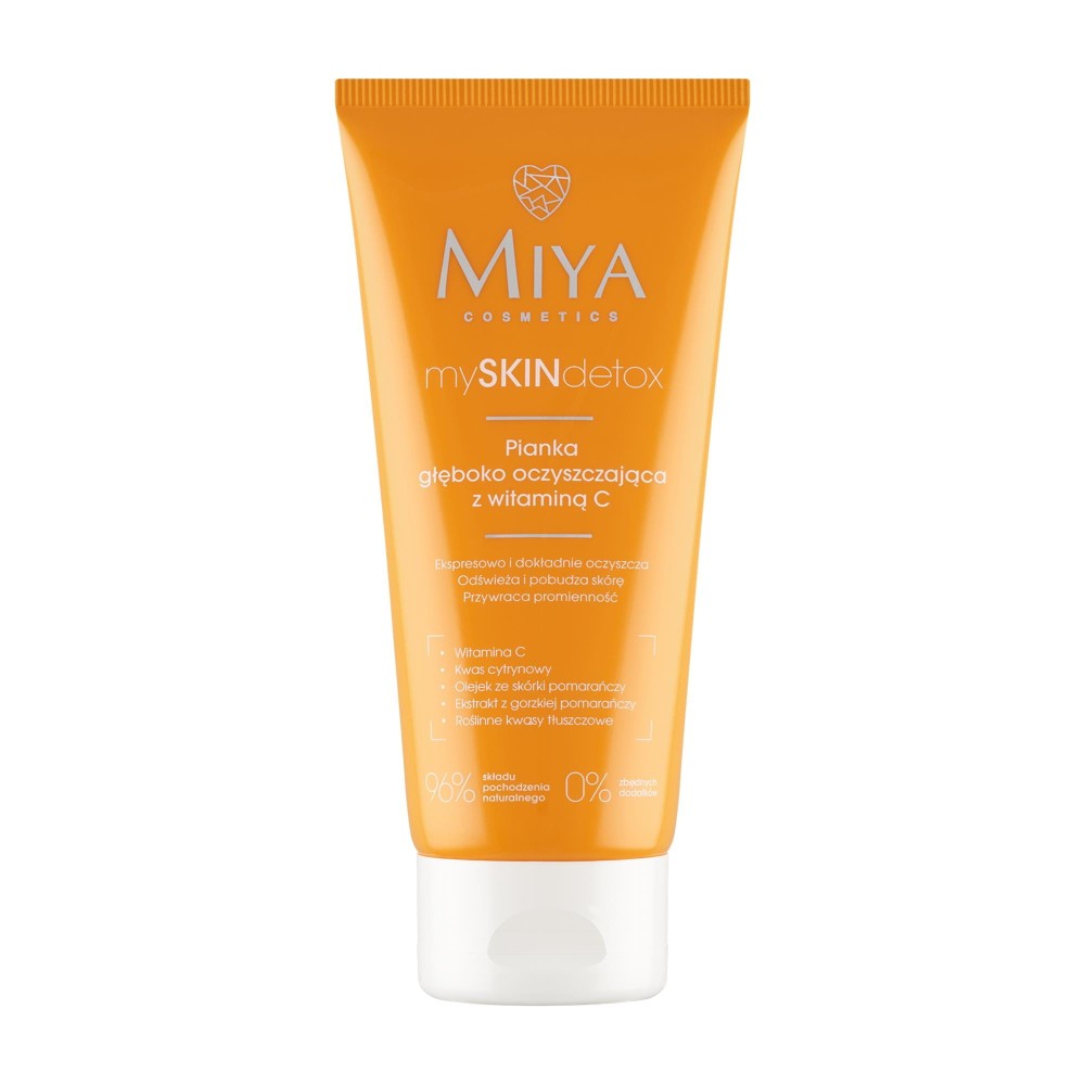 404434 MIYA MY SKIN DETOX PIANKA DO MYCIA TWARZY 100ML Z WITAMINĄ C GŁĘBOKO OCZYSZCZAJĄCA 5904804151386