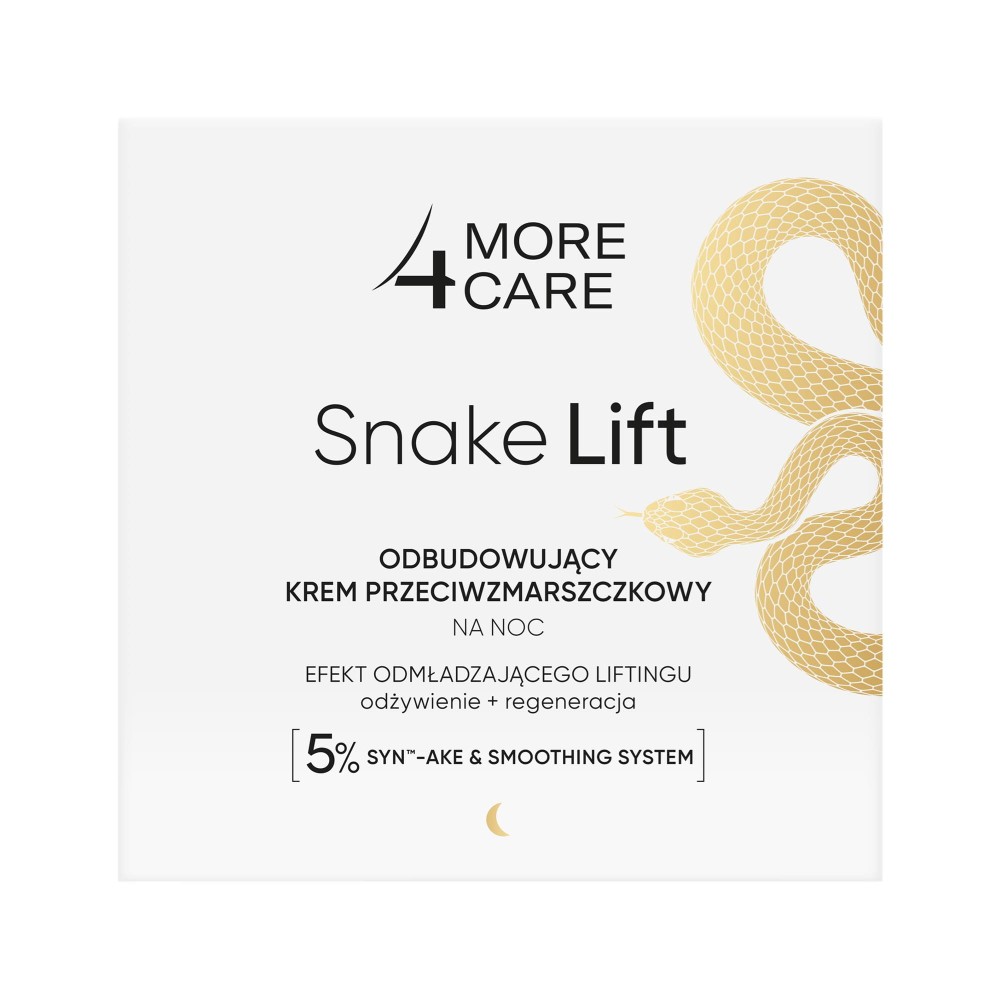 279809 MORE4CARE SNAKE LIFT KREM DO TWARZY 50ML NOC ODBUDOWUJĄCY PRZECIWZMARSZCZKOWY 5900116088631