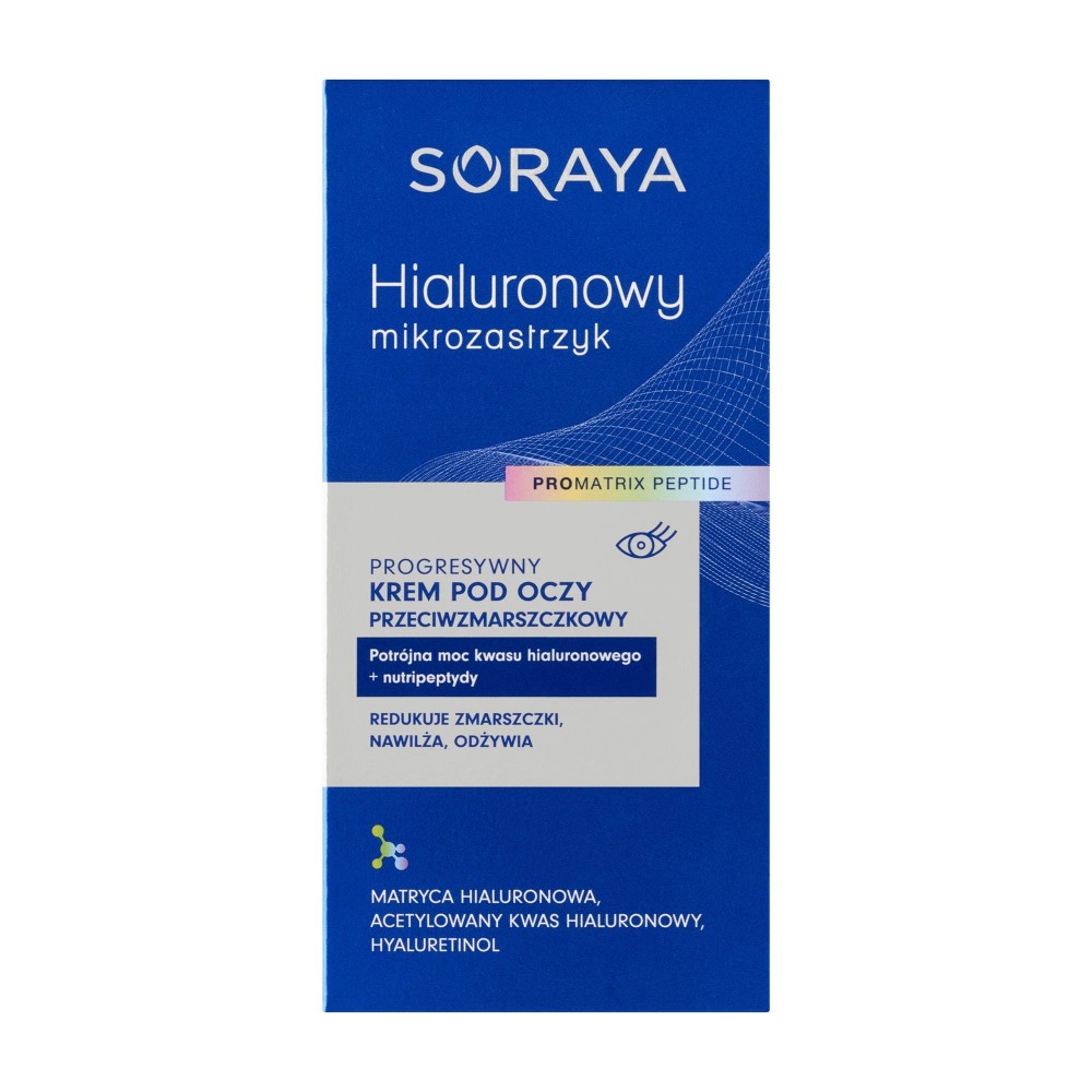 403135 SORAYA HIALURONOWY MIKROZASTRZYK PRO MATRIX PEPTIDE KREM POD OCZY 15ML PRZECIWZMARSZCZKOWY 5901045092676