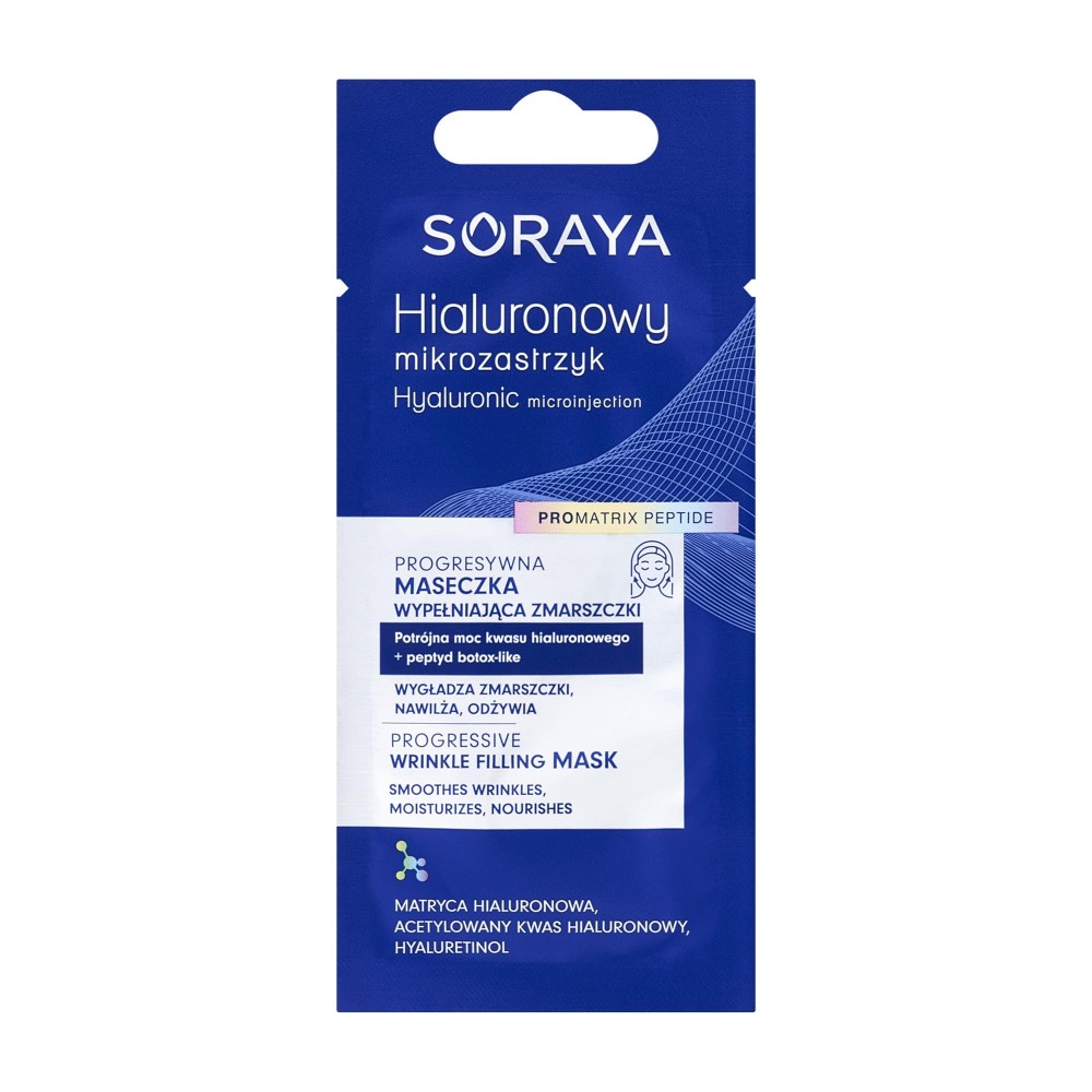 403136 SORAYA HIALURONOWY MIKROZASTRZYK PRO MATRIX PEPTIDE MASECZKA DO TWARZY 8ML WYP.ZMARSZCZKI 5901045092683