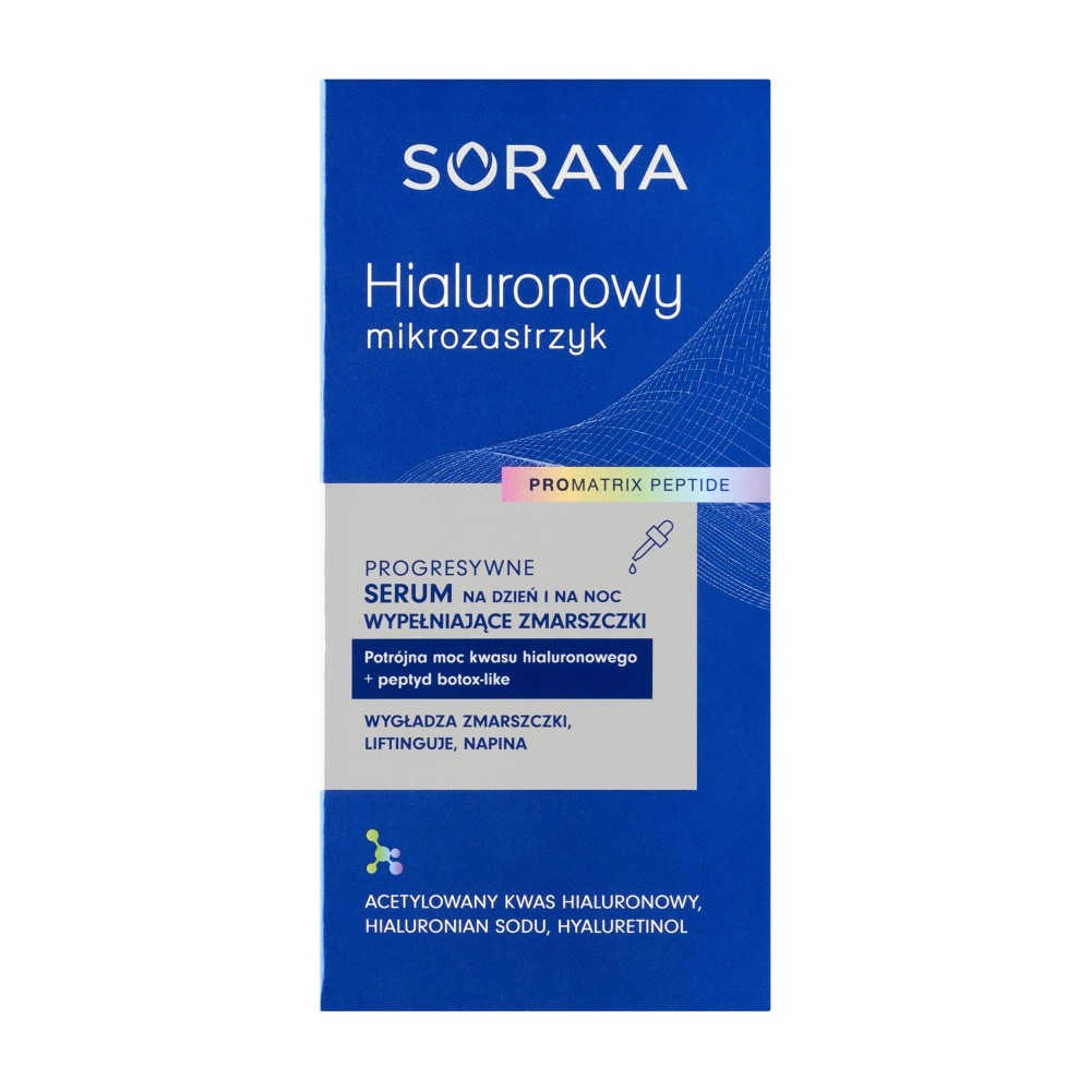 403134 SORAYA HIALURONOWY MIKROZASTRZYK PRO MATRIX PEPTIDE SERUM DO TWARZY 30ML WYP.ZMARSZCZKI 5901045092669