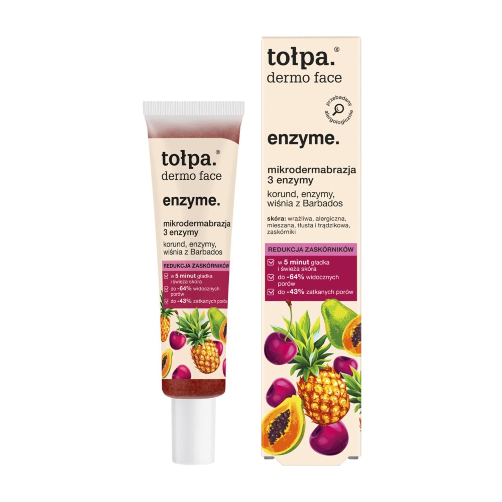 403859 TOŁPA DERMO FACE ENZYME.3 ENZYMY MIKRODERMABRAZJA DO TWARZY 40ML REDUKCJA ZASKÓRNIKÓW 5903900965224