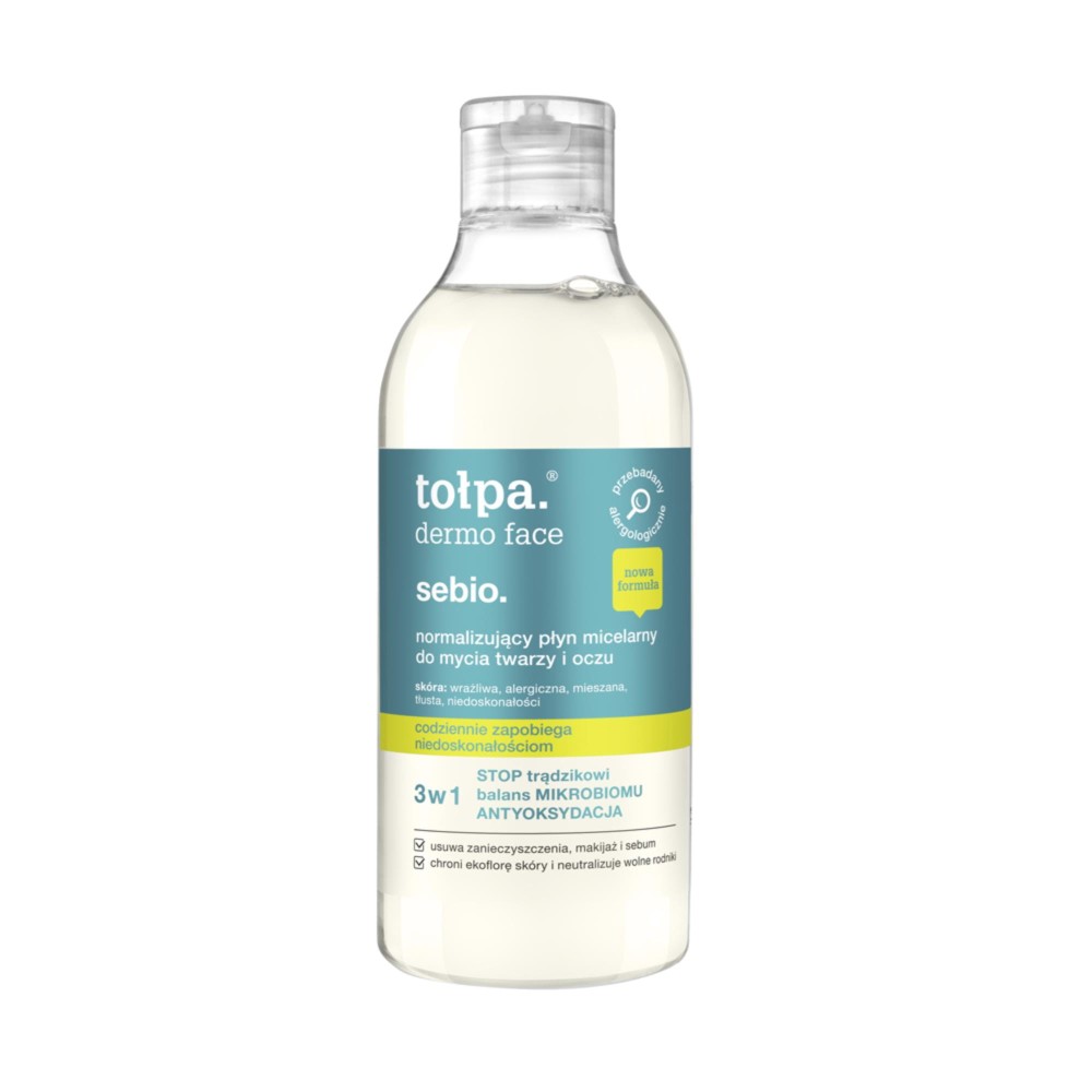 298203 TOŁPA DERMO FACE SEBIO.NORMALIZUJĄCY PŁYN MICELARNY 400ML 5902719419966
