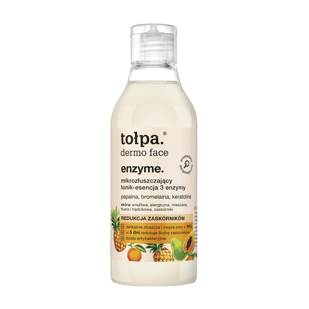 264614 TOŁPA DERMO FACE ENZYME.3 ENZYMY MIKROZŁUSZCZAJĄCY TONIK-ESENCJA 200ML REDUKCJA ZASKÓRNIKÓW 5902719417627