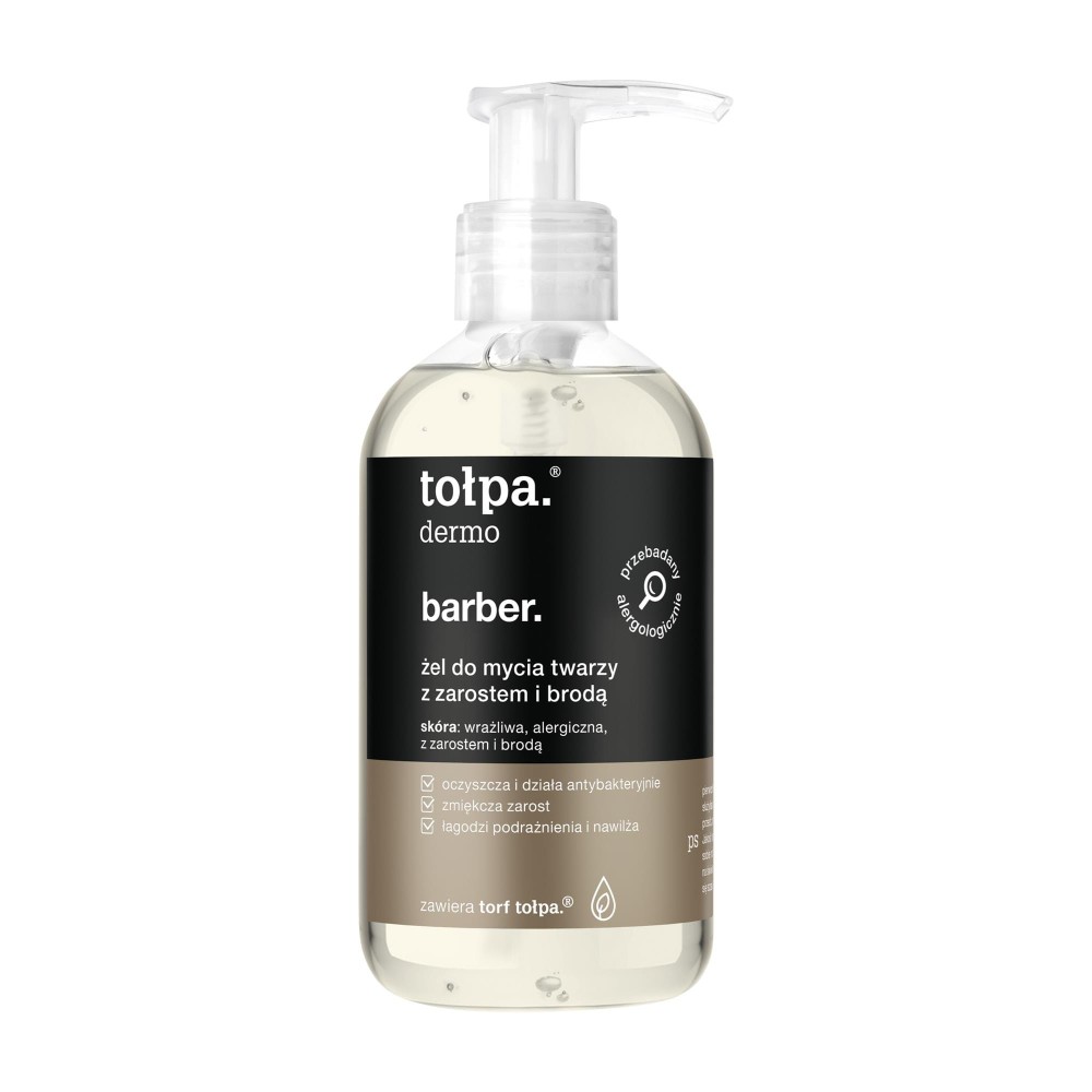 298075 TOŁPA DERMO BARBER ŻEL DO MYCIA TWARZY 150ML Z ZAROSTEM I BRODĄ 5907608619182