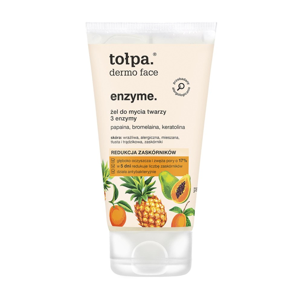 264615 TOŁPA DERMO FACE ENZYME.3 ENZYMY ŻEL DO MYCIA TWARZY 150ML REDUKCJA ZASKÓRNIKÓW 5902719417634